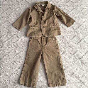 Tan Toddler Suit Set Cherokee Toddler Beige Suit Set Blazer & Pants 12M